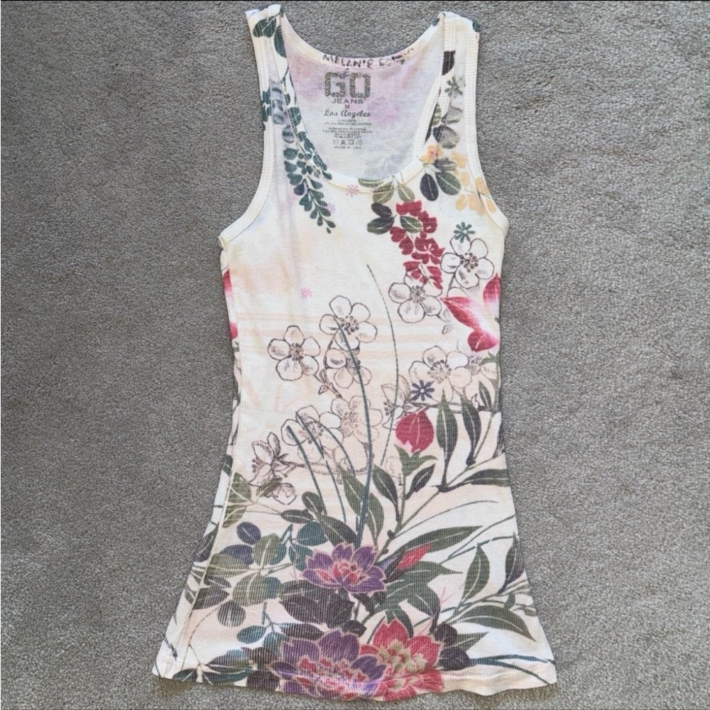 GO jeans Los Angeles floral tank top camisole